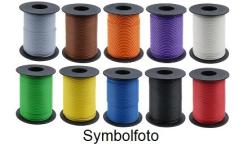 Kupferlitze, 0,14 mm², 1-adrig, 100 m Spule, verschiedene Farben zur Auswahl
